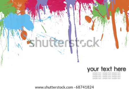 stock photo Abstract color splash on white background