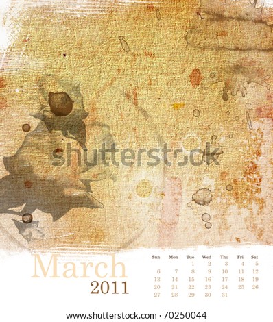 march calendar 2011. march calendar 2011 background