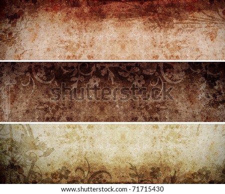 Great vintage banners for textures and backgrounds