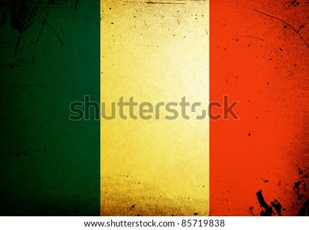Grunge vintage flag Italy