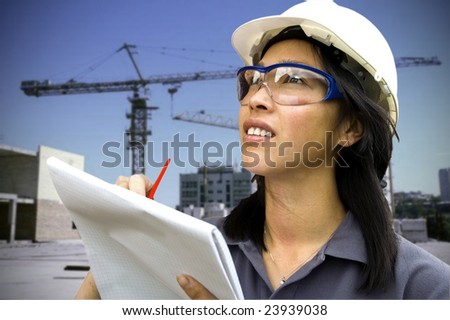 Female construction engineer