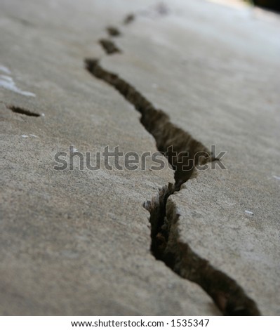 Deep crack in foundation