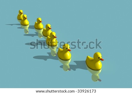 rubber yellow duck family