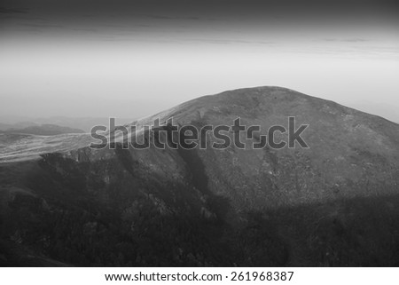 mountain black and white photography