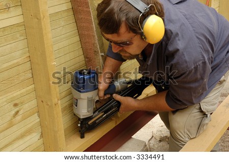 construction worker, carpenter in time of work