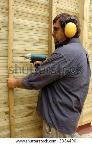 construction worker, carpenter in time of work