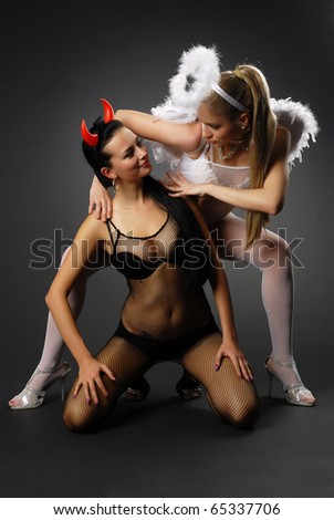 angel demon fight