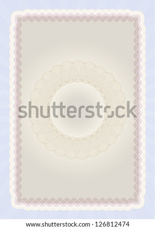 Secured document background with guilloche. Raster image. Find editable version in my portfolio.