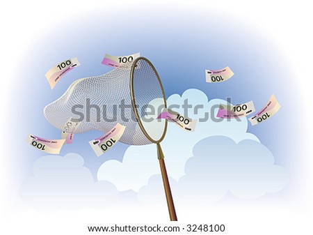 Portugal News Stock-vector-a-butterfly-net-is-catching-banknotes-flowing-by-wind-3248100