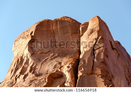 monolith in monument Valley in Utah in the United States of America