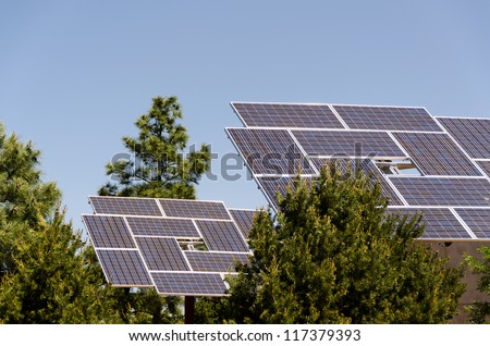 solar panels in the trees in the Grand Canyon in the United States of America