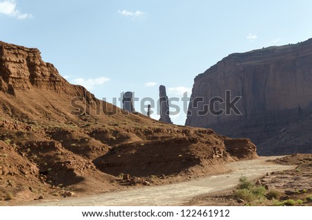 desert landscape in Monument Valley in Utah in the United States of America