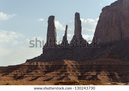 monolith in Monument Valley in Utah in the United States of America