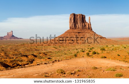 overview in Monument Valley in Utah in the United States of America