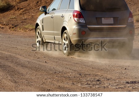 moving cars in Monument Valley in Utah in the United States of America