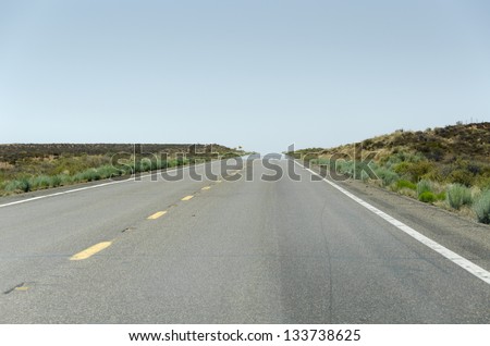 road in Monument Valley in Utah in United States of America