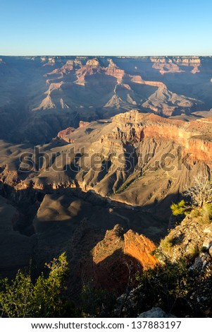 sunset at Mother point in the Grand Canyon in Arizona