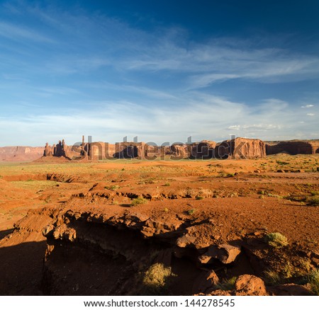 overview of Monument Valley in Utah in the United States of America