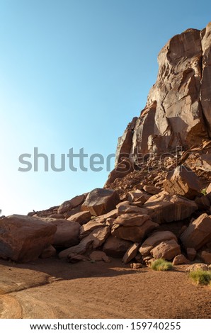 rocks in Monument Valley in Utah in America