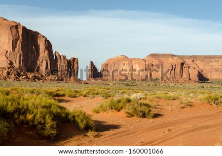 rocks in Monument Valley in Utah in America