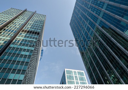 skyscrapers of glass and mirrors in Vancouver, Canada