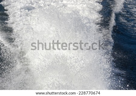 wake of a boat on the Sea of Vancouver