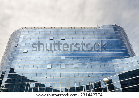 skyscraper of glass and mirrors in Vancouver