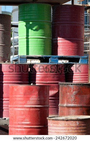 barrels of oil for refining