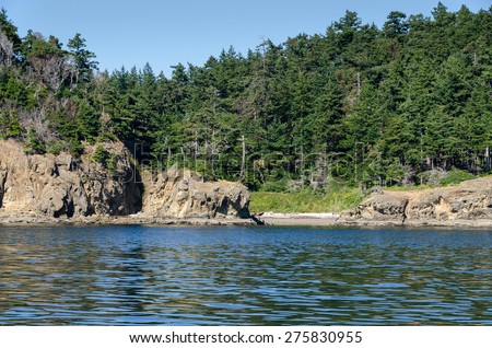 rock island in Vancouver Island in Canada