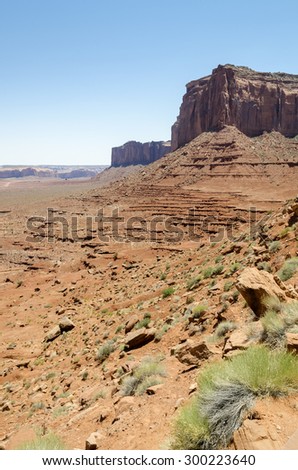 Monolith in Monument Valley in Utah in the United States of America