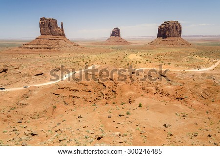 Monolith in Monument Valley in Utah in the United States of America