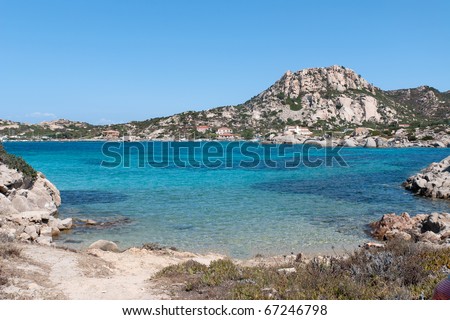 blue sea in the area Tegge on the island La Maddalena in Sardinia