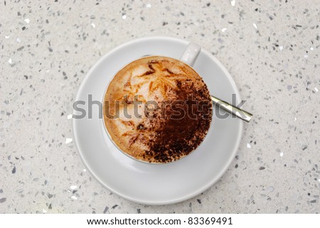 Italian cappuccino with chocolate decoration