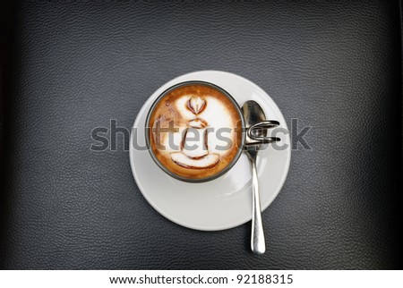 coffee and milk with coffee designed