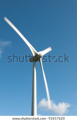 wind turbine on the move in Port Isaac in Cornwall