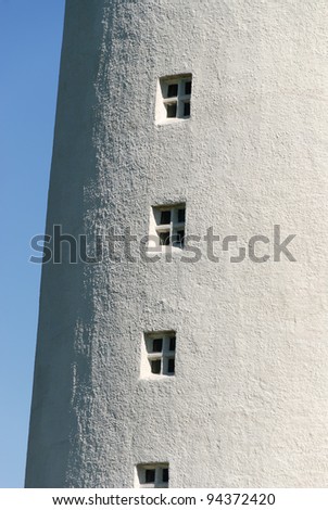 detail of the architecture of the Poroddsstadir lighthouse in Iceland
