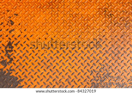 Rusty orange metal ground