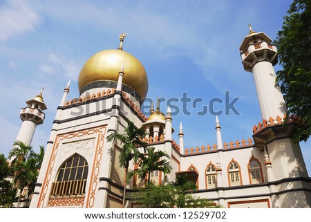 Sultan Mosque Singapore Picture on Sultan Mosque  One Of Singapore S Religious Buildings Stock Photo