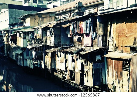 Urban scene from a poor, third world country