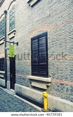 Back Alley in an old French community in Shanghai, China