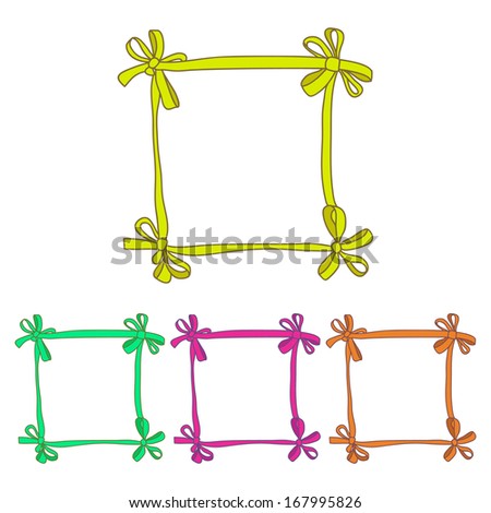 Set of Abstract Lace frame. Illustration