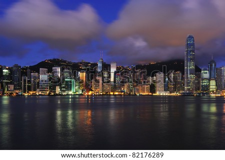 Hong Kong bay in the morning