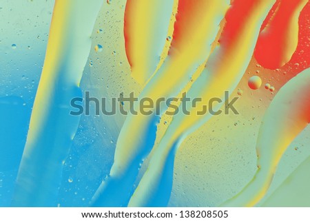 Abstract multi-colored picture of traces of oil.