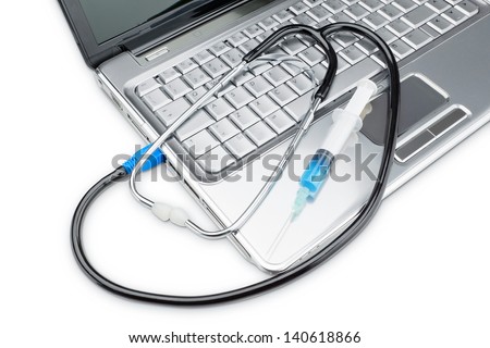 Symbolic tools for laptop repair. Concept Image.