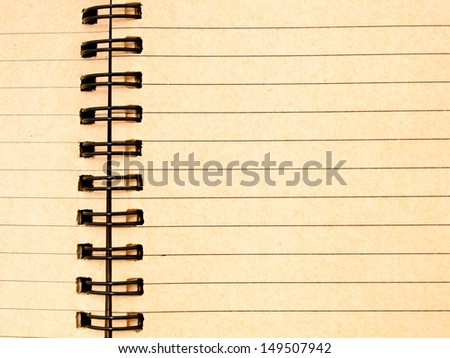 note paper book isolated on white background