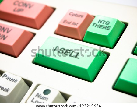 sell button key on investment keyboard