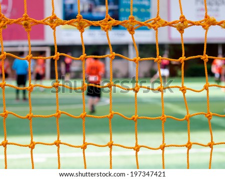 abstract soccer goal net pattern background