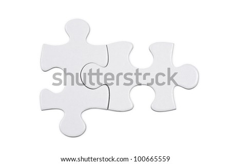 Puzzle pieces isolated on a white background.