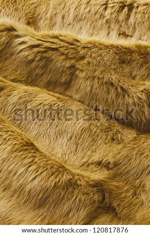 Fluffy brown fur fabric