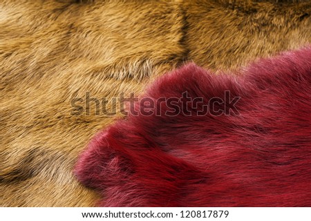 Fluffy fur fabric texture